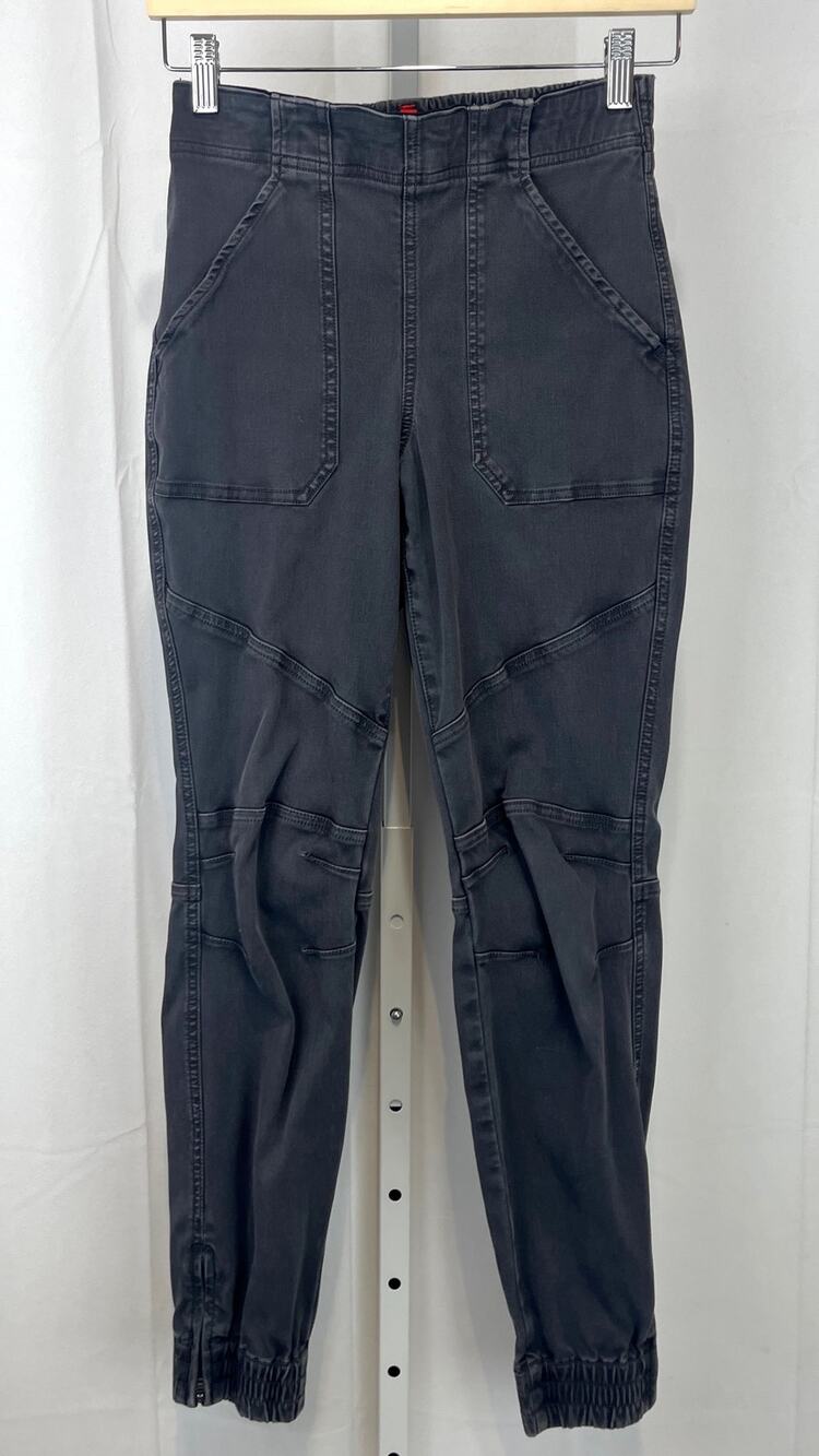 SPANX Stretch Twill Cargo Jogger Pants 20319 Pull On Utility Cotton Blend Gray S